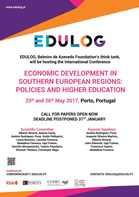 25-26 MAY 2017 | EDULOG’s International Conference on “Economic development in Southern European Regions: Policies and higher education” – Call for papers