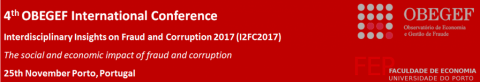 25 NOV 2017 | I2FC2017 – 4th OBEGEF Interdisciplinary Insights on Fraud and Corruption Conference – Chamada para participação
