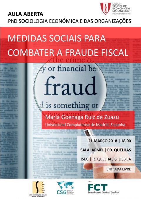 21 MAR 2018 | Aula Aberta: Medidas Sociais para Combater a Fraude Fiscal