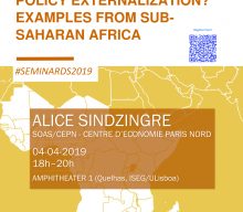 4 APR, 6 p.m. | State Legitimacy vs Policy Externalization? Examples From SubSaharan Africa, by Alice Sindzingre