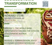 30-31 MAI/1 JUN 2019 | Spring Module “Lectures in Socioeconomic Transformation”, por Howard Stein (Michigan University, EUA)