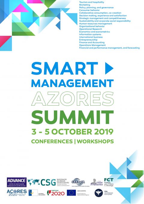 3-5 OUT 2019 | SMART Management Azores Summit – Prolongamento da chamada de trabalhos