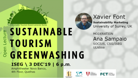 Palestra “Sustainable Tourism Greenwashing”, com Xavier Font