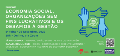 Economia Social, Organizações sem Fins Lucrativos e os desafios à Gestão • Seminário, 29 Setembro