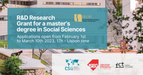 Bolsa de Investigação SOCIUS/ CSG para Mestre em Ciências Sociais